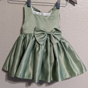 Girls sage green dress